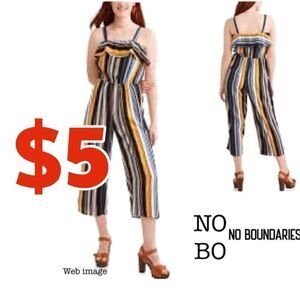 $5 ADD ON ITEM No boundary sleeveless stripped jumpsuit